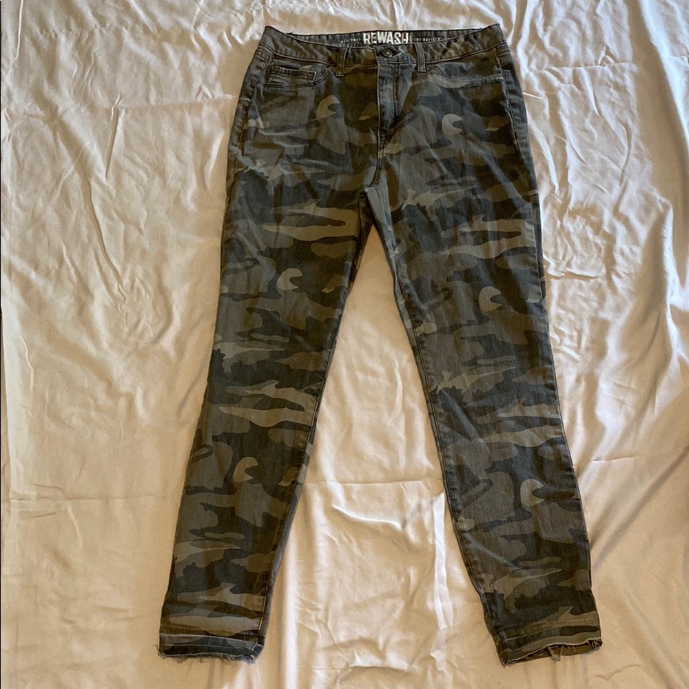 Rewash Camouflage Patterned Jeans